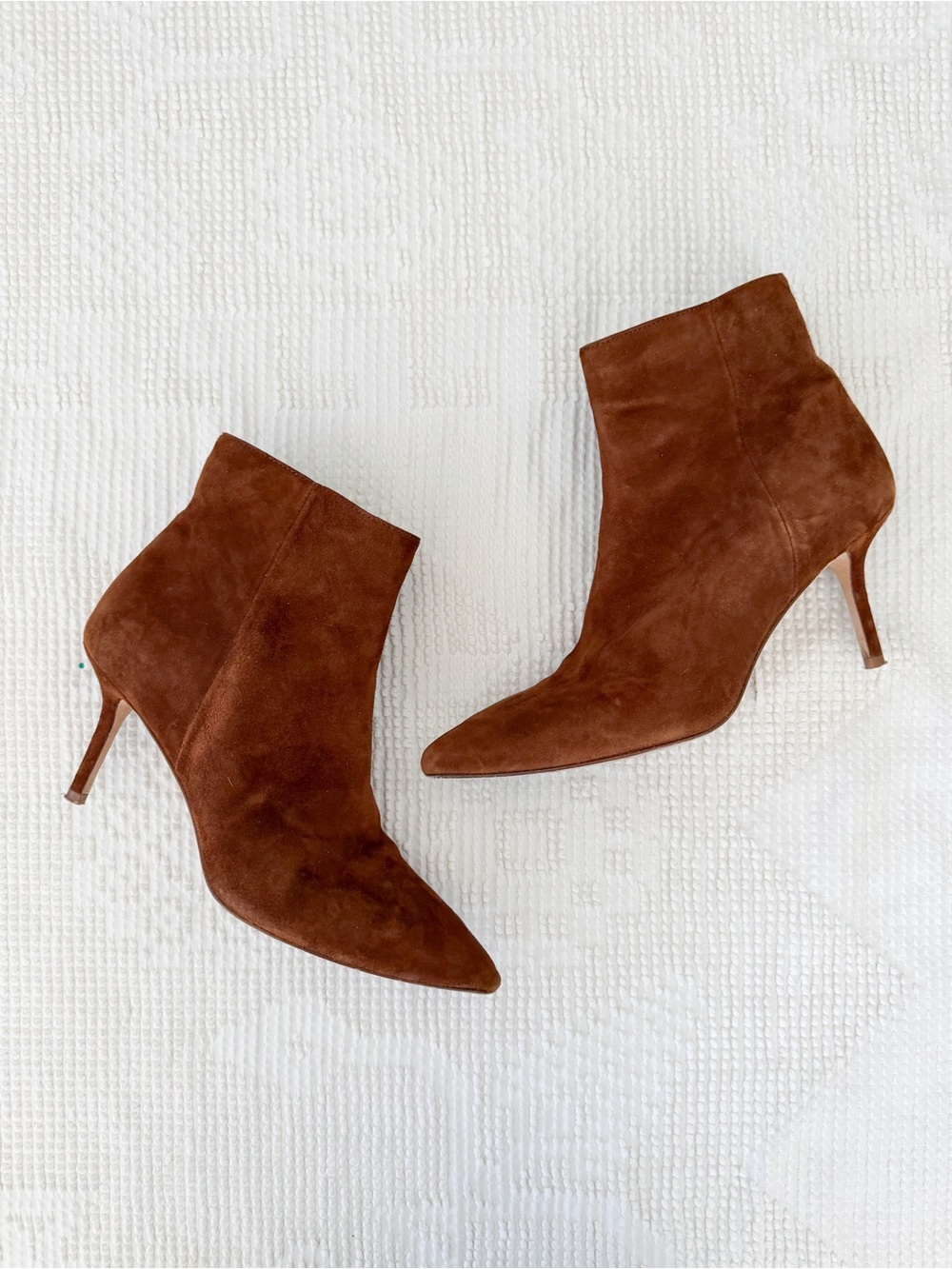 L'AGENCE Aimee Suede Ankle Boots Tan Brown Camel EU 39.5